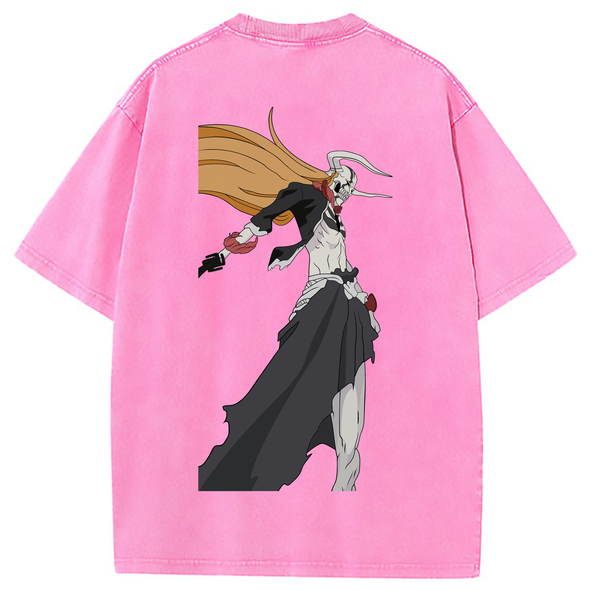 （画像用） ブリーチ 黒崎一護（くろさき いちご）BLEACH Kurosaki Ichigo 綿100% ヴィンテージ風 半袖Tシャツ（背面プリント）